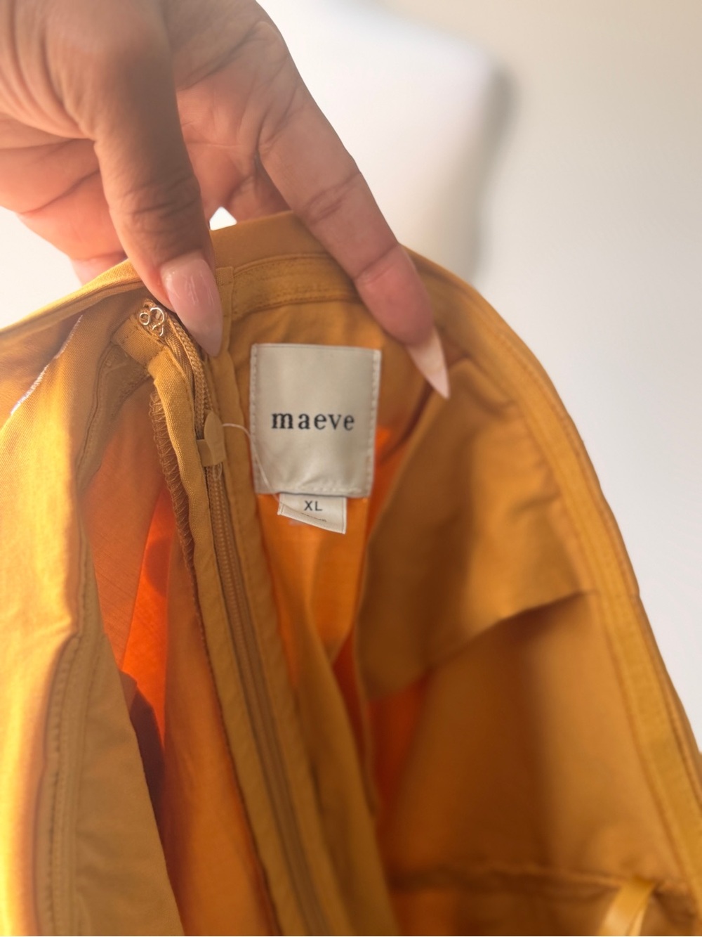 Maeve Mustard Yellow Strapless Dress with White Label - Picture 5 of 7